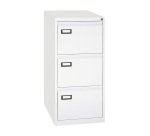 Classificatore Kubo Monoblocco in Metallo a 3 Cassetti Colore Bianco, Fornito Montato