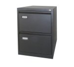 Classificatore Monoblocco Kubo in Metallo a 2 Cassetti Colore Nero, Fornito Montato