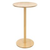 Paperflow Circular Woody Bar Table with Beech Coloured Veneered MDF Top MD60.10.23 600 x 600 x 1100 mm