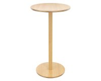 Paperflow Circular Woody Bar Table with Beech Coloured Veneered MDF Top MD60.10.23 600 x 600 x 1100 mm