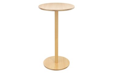 Paperflow Circular Woody Bar Table with Beech Coloured Veneered MDF Top MD60.10.23 600 x 600 x 1100 mm