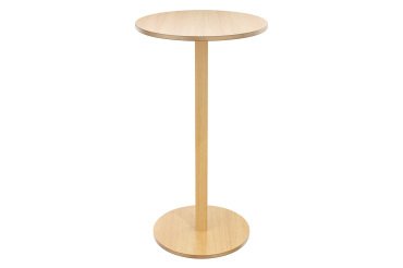 Paperflow Circular Woody Bar Table with Beech Coloured Veneered MDF Top MD60.10.23 600 x 600 x 1100 mm