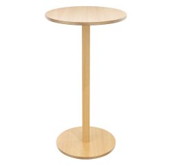 Paperflow Circular Woody Bar Table with Beech Coloured Veneered MDF Top MD60.10.23 600 x 600 x 1100 mm