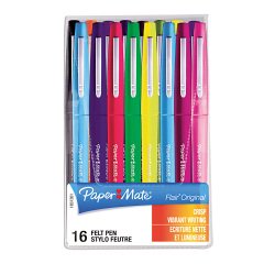Penne con punta sintetica Paper Mate Flair Nylon assortiti 16 pezzi
