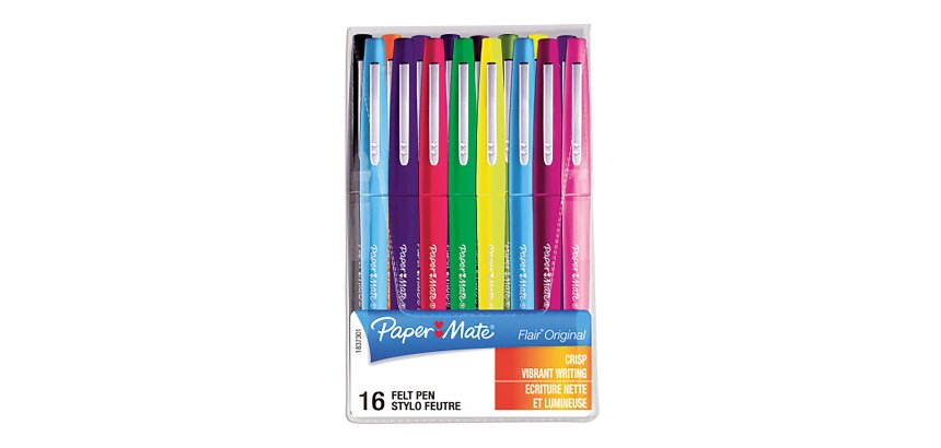 Penne con punta sintetica Paper Mate Flair Nylon assortiti 16 pezzi