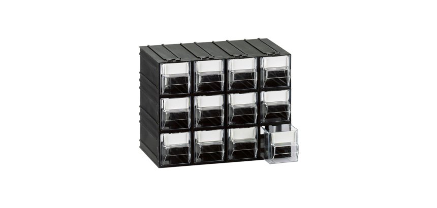 Cassettiera componibile Mobil Plastic, 12 cassetti