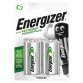 Energizer C Rechargeable Batteries Power Plus HR14 2500mAh NiMH 1.2V Pack of 2