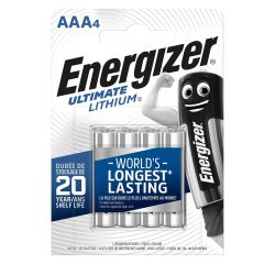 Energizer AAA Batteries CR03 Ultimate 1.5V Lithium Pack of 4