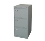 Classificatore Kubo Monoblocco in Metallo a 3 Cassetti Colore Grigio, Fornito Montato