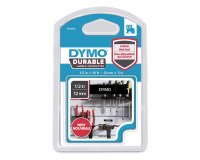 Dymo D1 1978365 Authentic Durable Label Tape Self Adhesive White Print on Black 12 mm x 3m