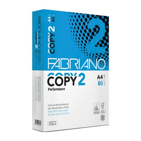 Carta Fabriano Copy 2 A4 80 g/m² 5 risme da 500 fogli