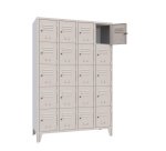 Armadio spogliatoio 20 Scompartimenti ante grigio l x p x h 120 x 50 x 180 cm