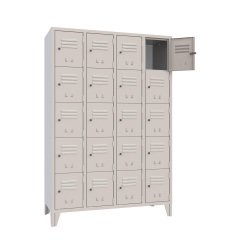 Armadio spogliatoio 20 Scompartimenti ante grigio l x p x h 120 x 50 x 180 cm