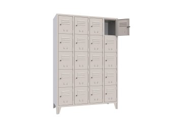Armadio spogliatoio 20 Scompartimenti ante grigio l x p x h 120 x 50 x 180 cm