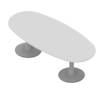 Tavolo riunioni Ovale Miami l 240 x p 110 x h 73.5 cm