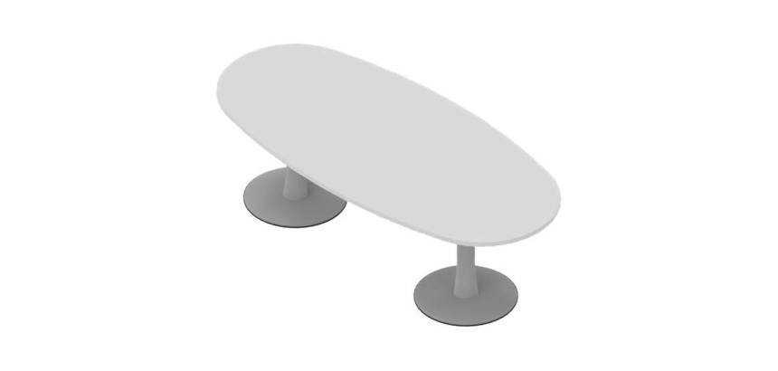 Tavolo riunioni Ovale Miami l 240 x p 110 x h 73.5 cm