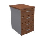 Cassettiera 4 Cassetti fissa Noce 400 x 440 x 650 mm