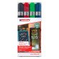 Marcatore a gesso liquido edding E4095 nero, blu, rosso, verde chiaro 4 pezzi