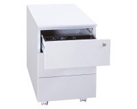 Cassettiera Kubo Monoblocco In Metallo su Ruote a 3 Cassetti, Colore Grigio, Fornita Montata