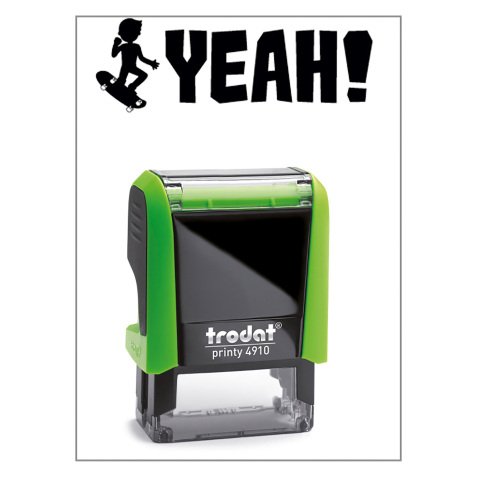 Timbro Trodat Printy 4910 "Yeah" verde