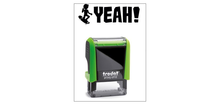 Timbro Trodat Printy 4910 "Yeah" verde