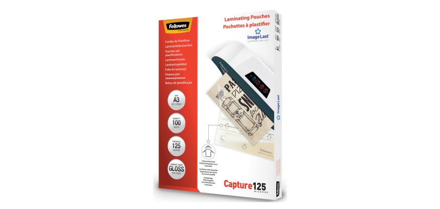 Buste Pouches per plastificazione A3 125 micron finitura lucid ain conf. da 100 pz