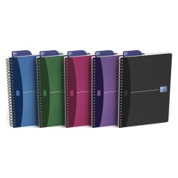 Oxford Office Urban Mix A5 Wirebound Assorted Poly Cover Notebook Squared 90 Sheets