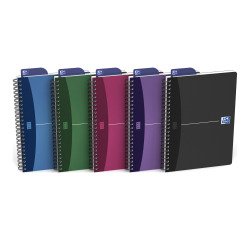 Oxford Office Urban Mix A5 Wirebound Assorted Poly Cover Notebook Squared 90 Sheets