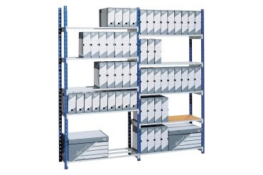 Scaffalatura aggiuntiva Paperflow rangeco blu 1.000 x 35 x 2.000 mm