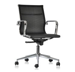 Sedia Direzionale STAR,in rete nero con schienale basso