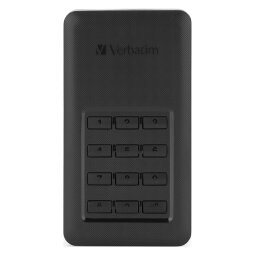 Verbatim 256 GB Portable Secure SSD Store'n'Go Secure USB 3.1 Black, Silver