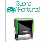 Timbro Trodat Printy 4912 "Buona fortuna" verde