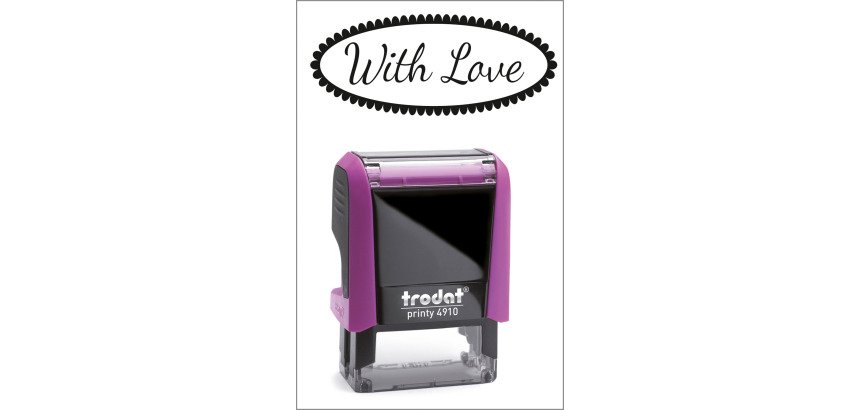 Timbro Trodat Printy 4910 "With love" viola