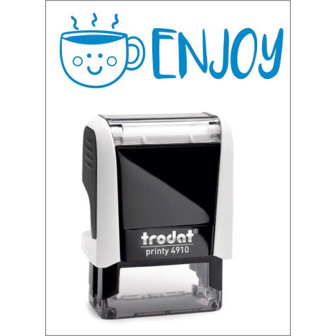 Timbro Trodat Printy 4910 "Enjoy" bianco