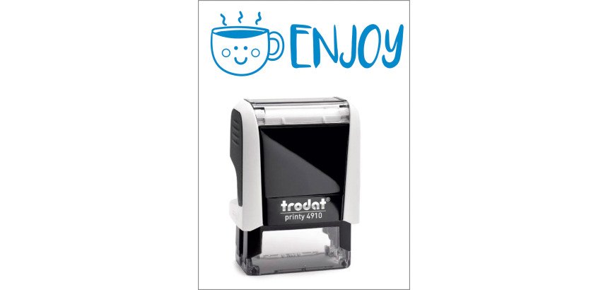 Timbro Trodat Printy 4910 "Enjoy" bianco