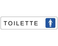 Targhetta segnaletica Markin "toilette donne" Alluminio 4,5 x 20 cm