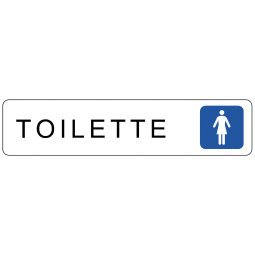 Targhetta segnaletica Markin "toilette donne" Alluminio 4,5 x 20 cm
