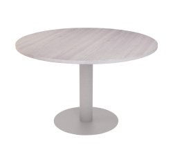 Tavolo riunione circolare diametro 120 cm con base centrale in metallo