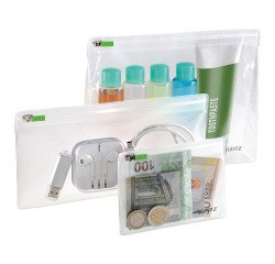 Leitz Complete Traveller Zip Pocket, assorted sizes, Clear