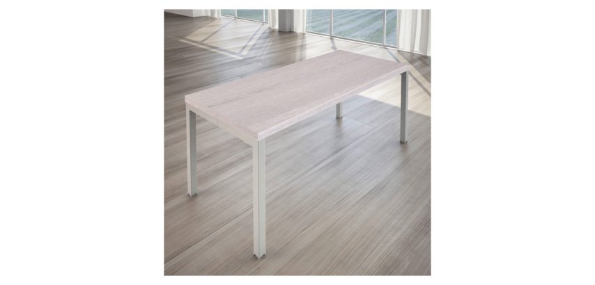 Siena desk with metal bridge legs, d 80 x h 74 cm