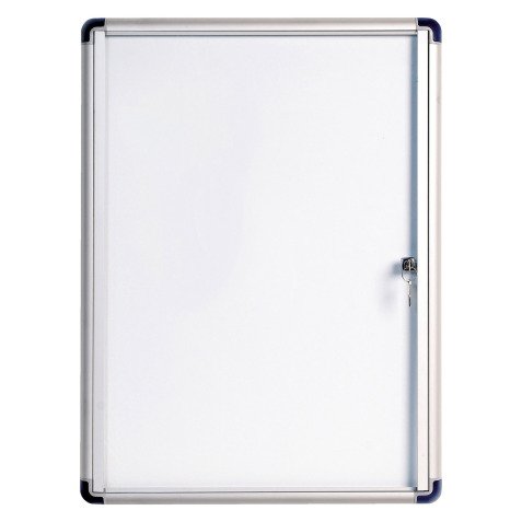 Bi-Office Wall Mountable Lockable Noticeboard Enclore Budget 71 x 66.4 cm White