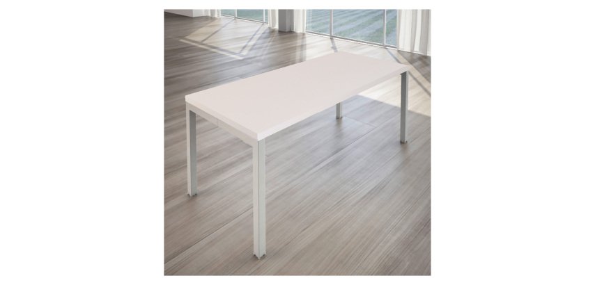 Siena desk with metal bridge legs, d 80 x h 74 cm