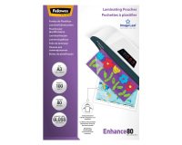 Buste Pouches per plastificazione Fellowes A3 80 micron finitura lucida in conf. da 100 pz