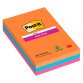 Post-it Bangkok Super Sticky Large  Notes 101 x 152 mm Assorted Colours Rectangular Ruled 3 Pads of 90 Sheets