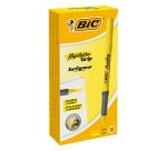 Evidenziatore BIC a scalpello Highlighter grip giallo 12 pezzi