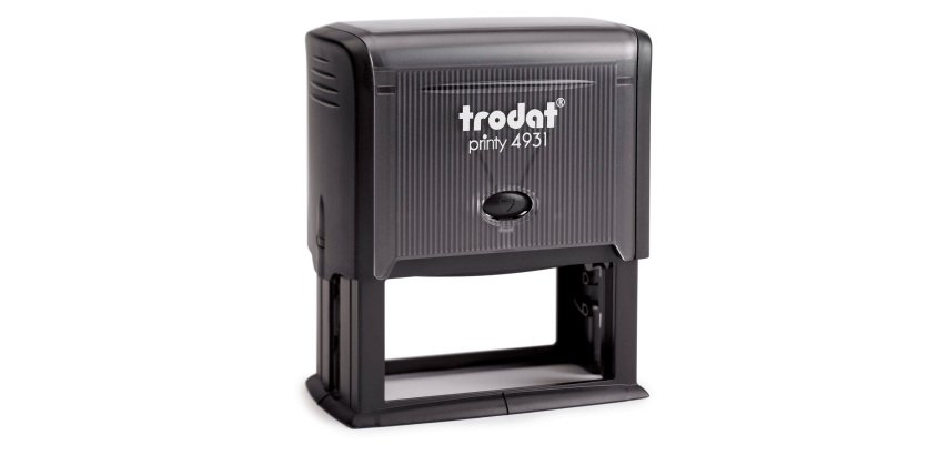 Timbro Trodat Printy 4931 personalizzato 70 x 30 mm max 5 righe nero