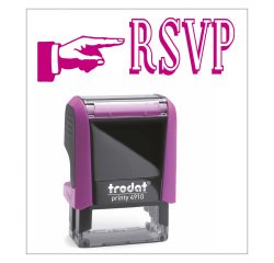 Timbro Trodat Printy 4910 "Rsvp" viola