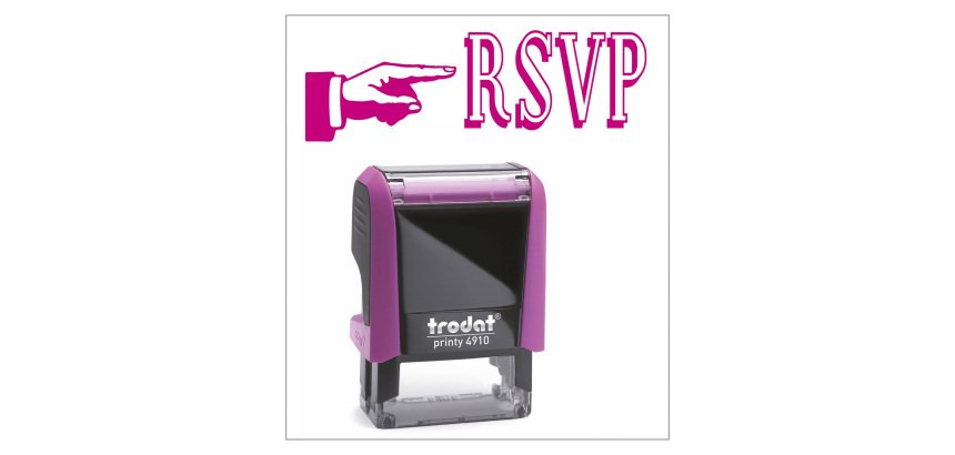 Timbro Trodat Printy 4910 "Rsvp" viola