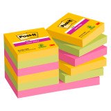 Post-it Rio De Janeiro Super Sticky Notes 47.6 x 47.6 mm Assorted Colours Square 12 Pads of 90 Sheets