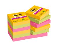 Post-it Rio De Janeiro Super Sticky Notes 47.6 x 47.6 mm Assorted Colours Square 12 Pads of 90 Sheets